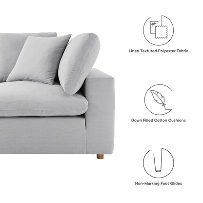 Commix 3 Piece Down Filled Overstuffed Sectional Sofa Set