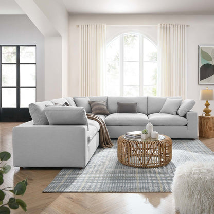 Commix 5 Piece Down Filled Overstuffed Sectional Sofa