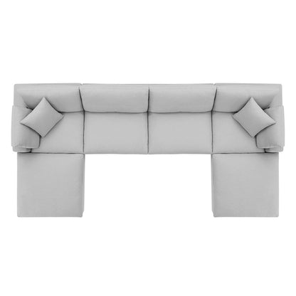 Commix 6-Piece Down Filled Overstuffed Sectional Sofa