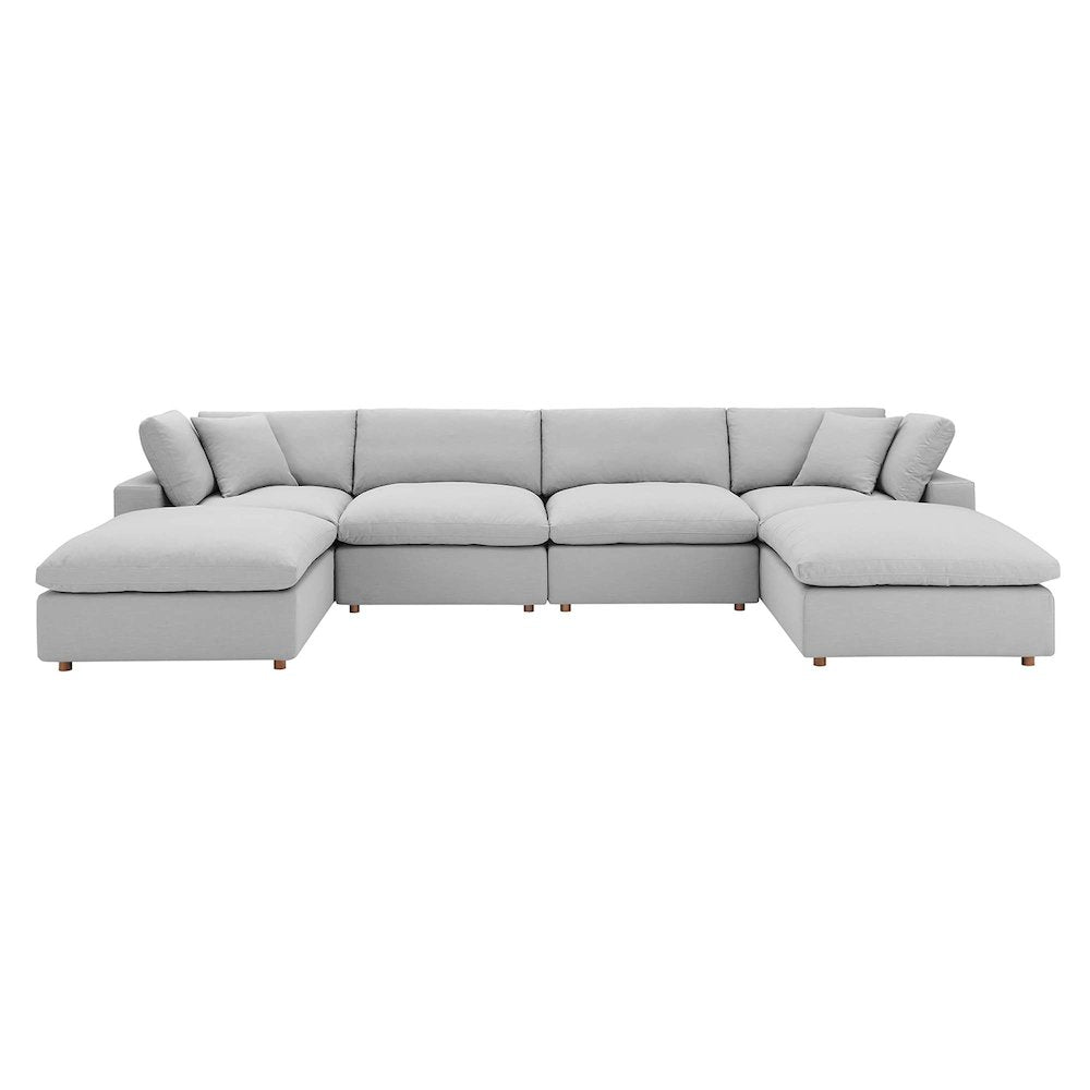 Commix 6-Piece Down Filled Overstuffed Sectional Sofa