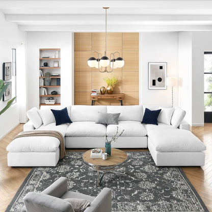 Commix 6-Piece Down Filled Overstuffed Sectional Sofa
