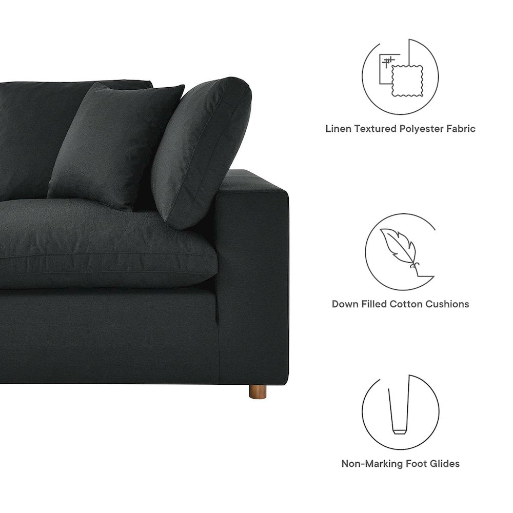 Commix 8-Piece Down Filled Overstuffed Sectional Sofa