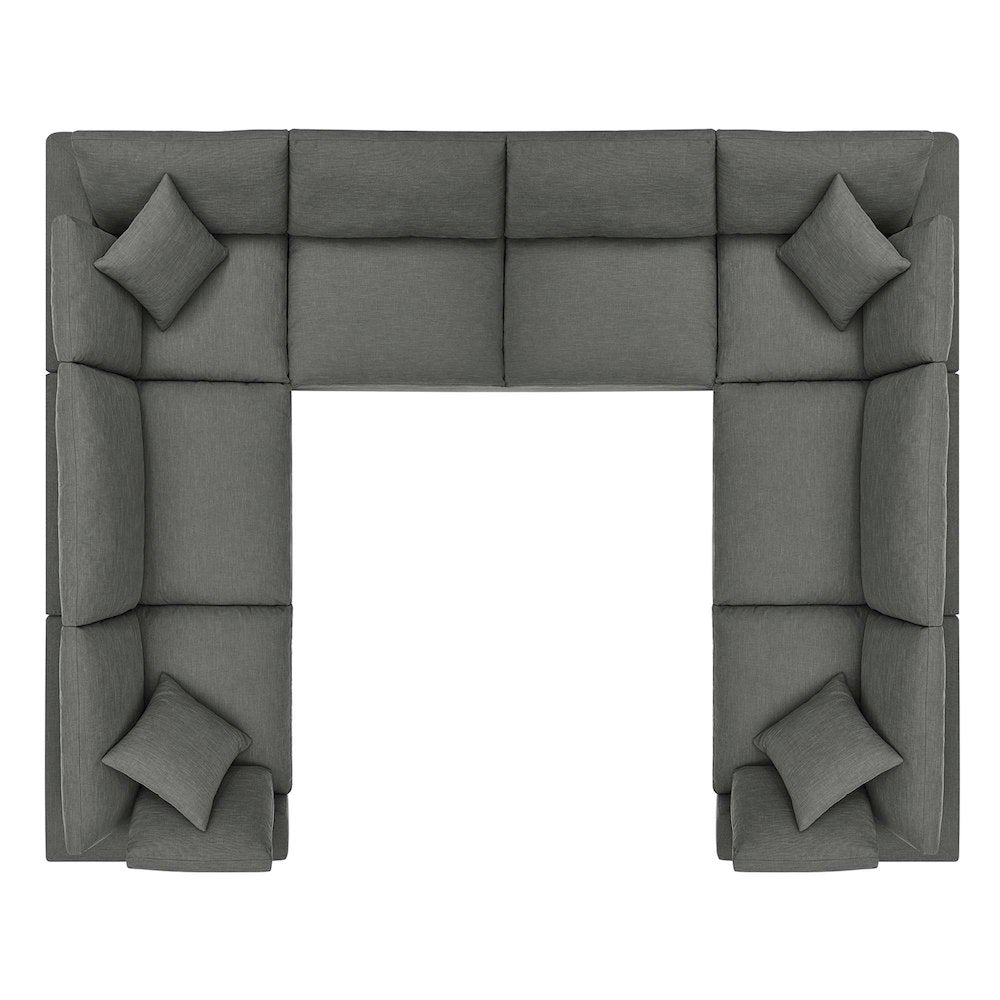 Commix 8-Piece Down Filled Overstuffed Sectional Sofa