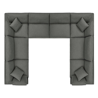 Commix 8-Piece Down Filled Overstuffed Sectional Sofa