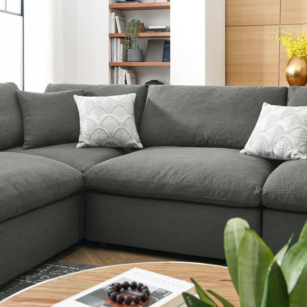 Commix 8-Piece Down Filled Overstuffed Sectional Sofa