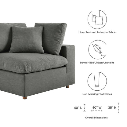 Commix 8-Piece Down Filled Overstuffed Sectional Sofa