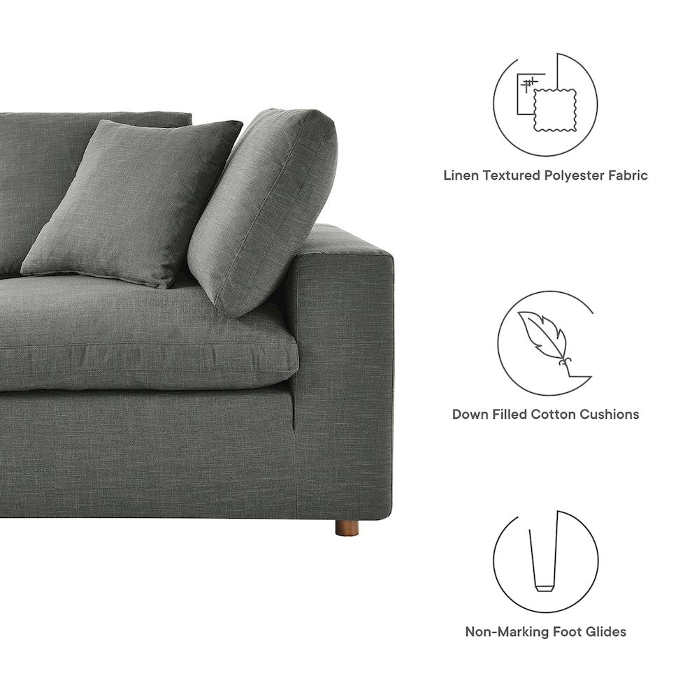 Commix 8-Piece Down Filled Overstuffed Sectional Sofa