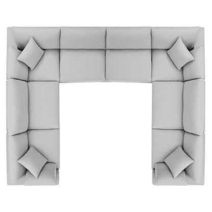 Commix 8-Piece Down Filled Overstuffed Sectional Sofa