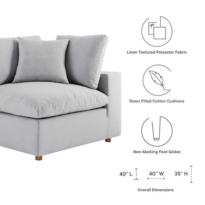 Commix 8-Piece Down Filled Overstuffed Sectional Sofa