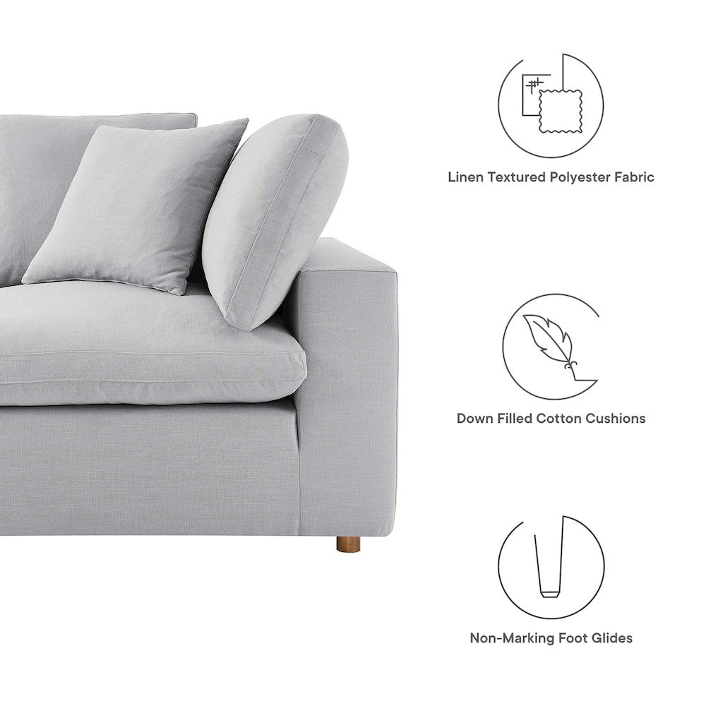 Commix 8-Piece Down Filled Overstuffed Sectional Sofa