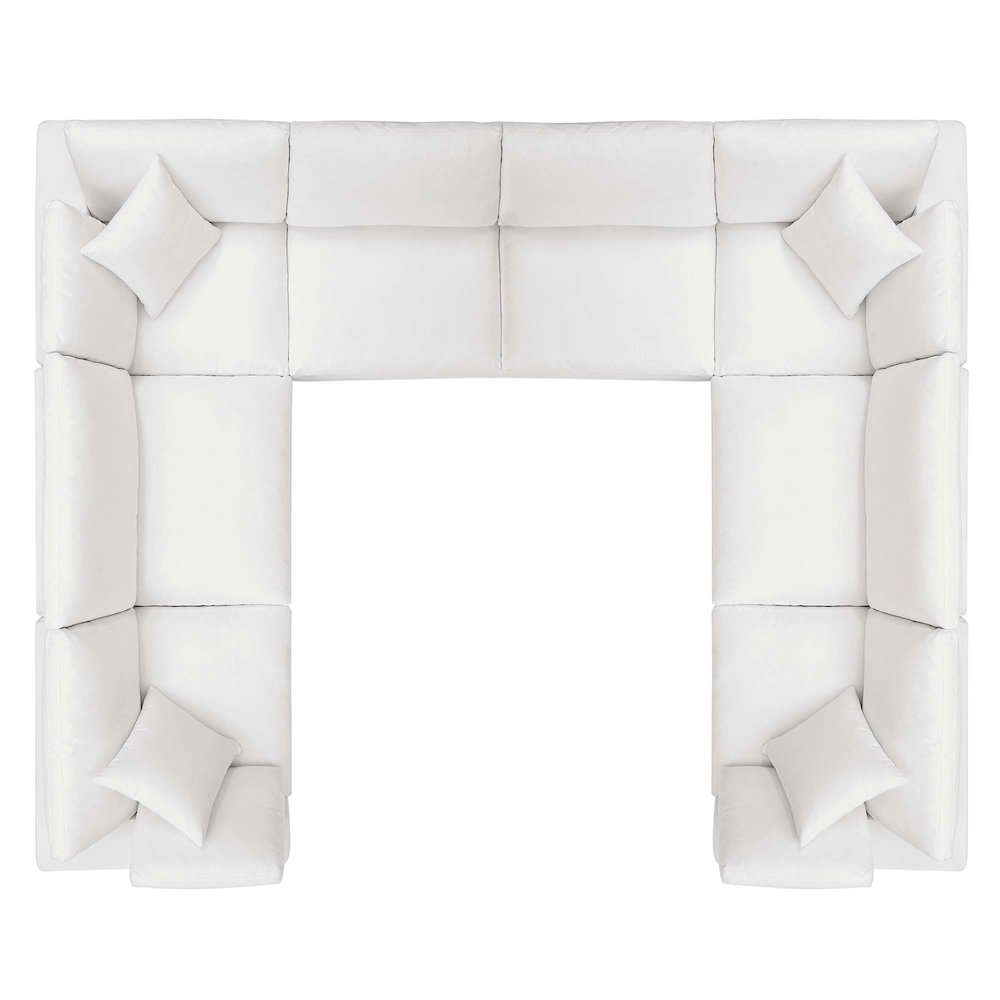 Commix 8-Piece Down Filled Overstuffed Sectional Sofa