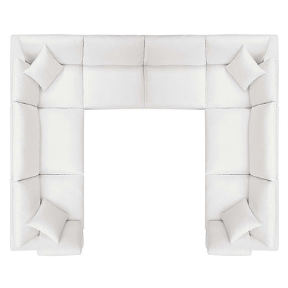 Commix 8-Piece Down Filled Overstuffed Sectional Sofa