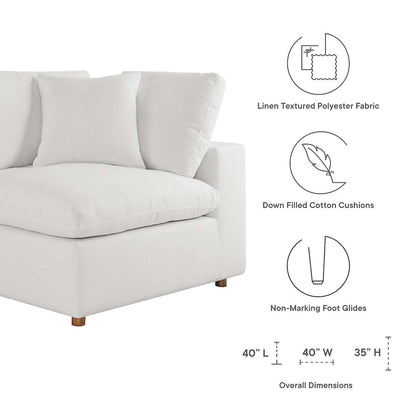 Commix 8-Piece Down Filled Overstuffed Sectional Sofa