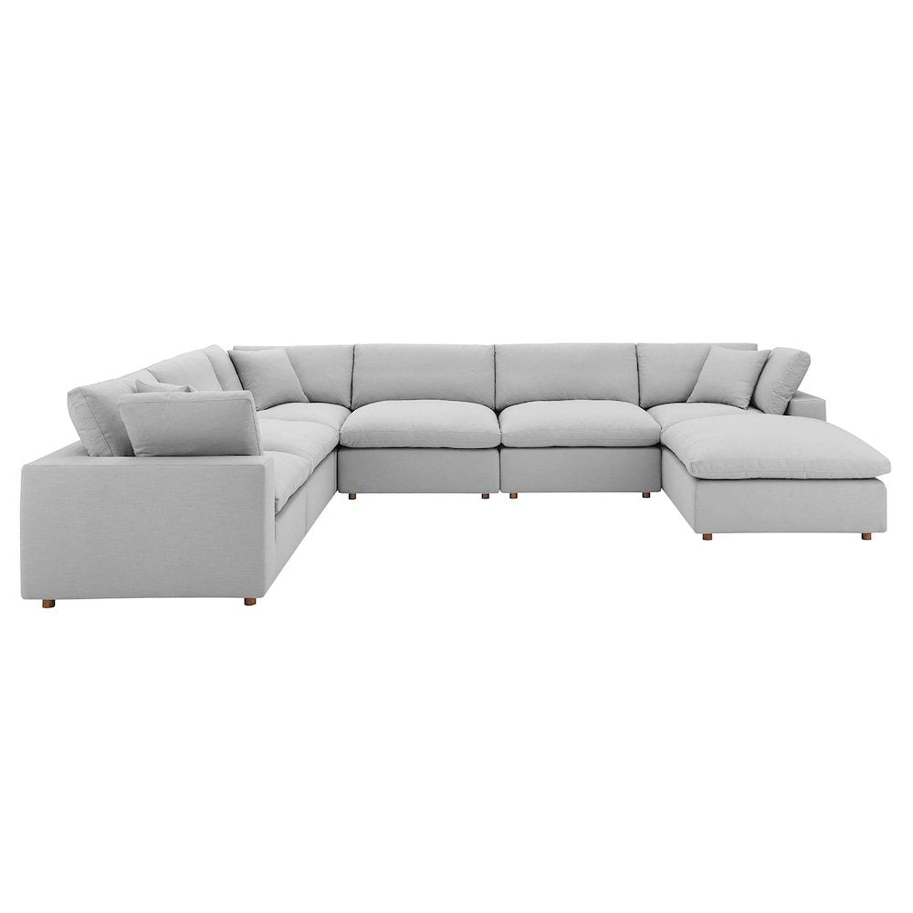 Commix 7-Piece Down Filled Overstuffed Sectional Sofa