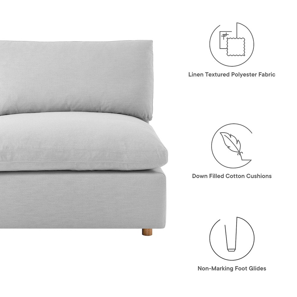Commix 7-Piece Down Filled Overstuffed Sectional Sofa