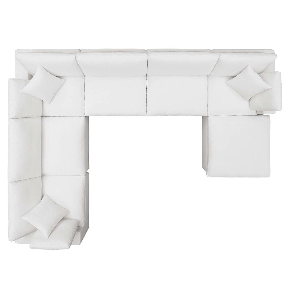 Commix 7-Piece Down Filled Overstuffed Sectional Sofa