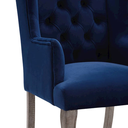 Realm French Vintage Dining Performance Velvet Armchair