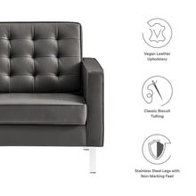 Loft Tufted Vegan Leather Armchair