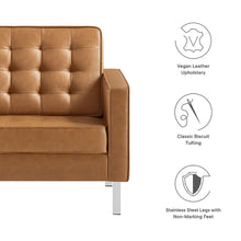 Loft Tufted Vegan Leather Armchair