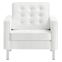 Loft Tufted Vegan Leather Armchair