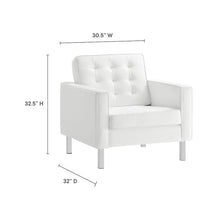 Loft Tufted Vegan Leather Armchair