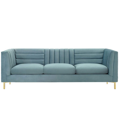 Ingenuity Channel Tufted Performance Velvet Sofa
