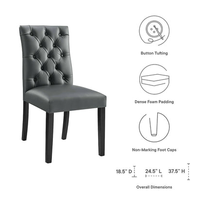 Duchess Vinyl Dining Chair Set of 2