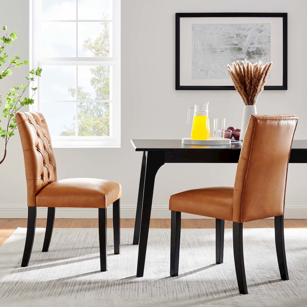 Duchess Vinyl Dining Chair Set of 2