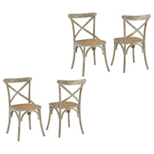 Wooden Dining Side Chairs for Kitchen and Dining Room, Gray, Set of 2
