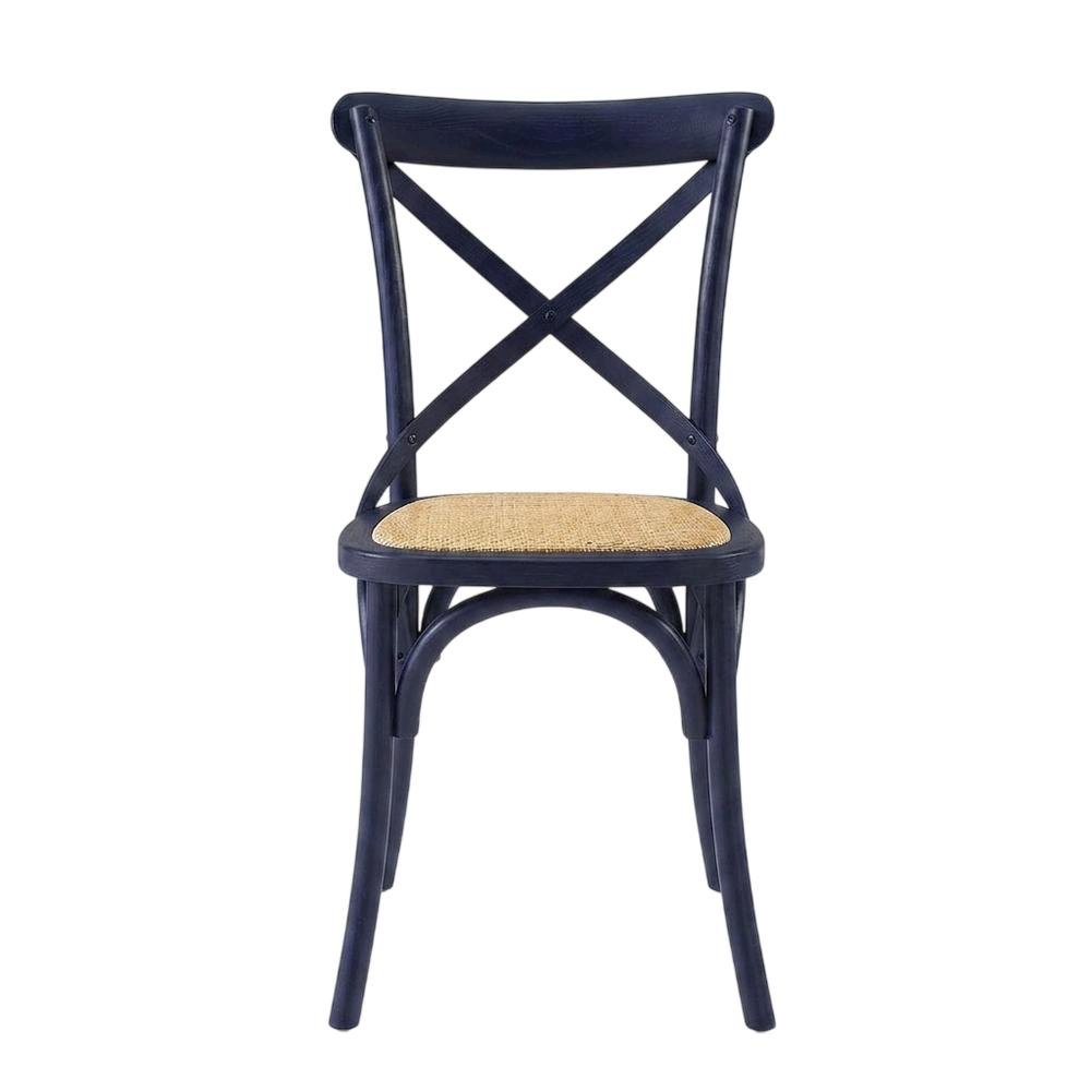Wooden Dining Side Chairs for Kitchen and Dining Room, Midnight Blue, Set of 2