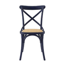Wooden Dining Side Chairs for Kitchen and Dining Room, Midnight Blue, Set of 2