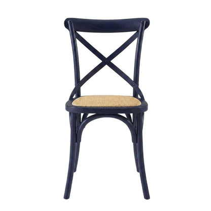 Wooden Dining Side Chairs for Kitchen and Dining Room, Midnight Blue, Set of 2