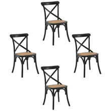 Wooden Dining Side Chairs for Dining Room, Black, Set of 4