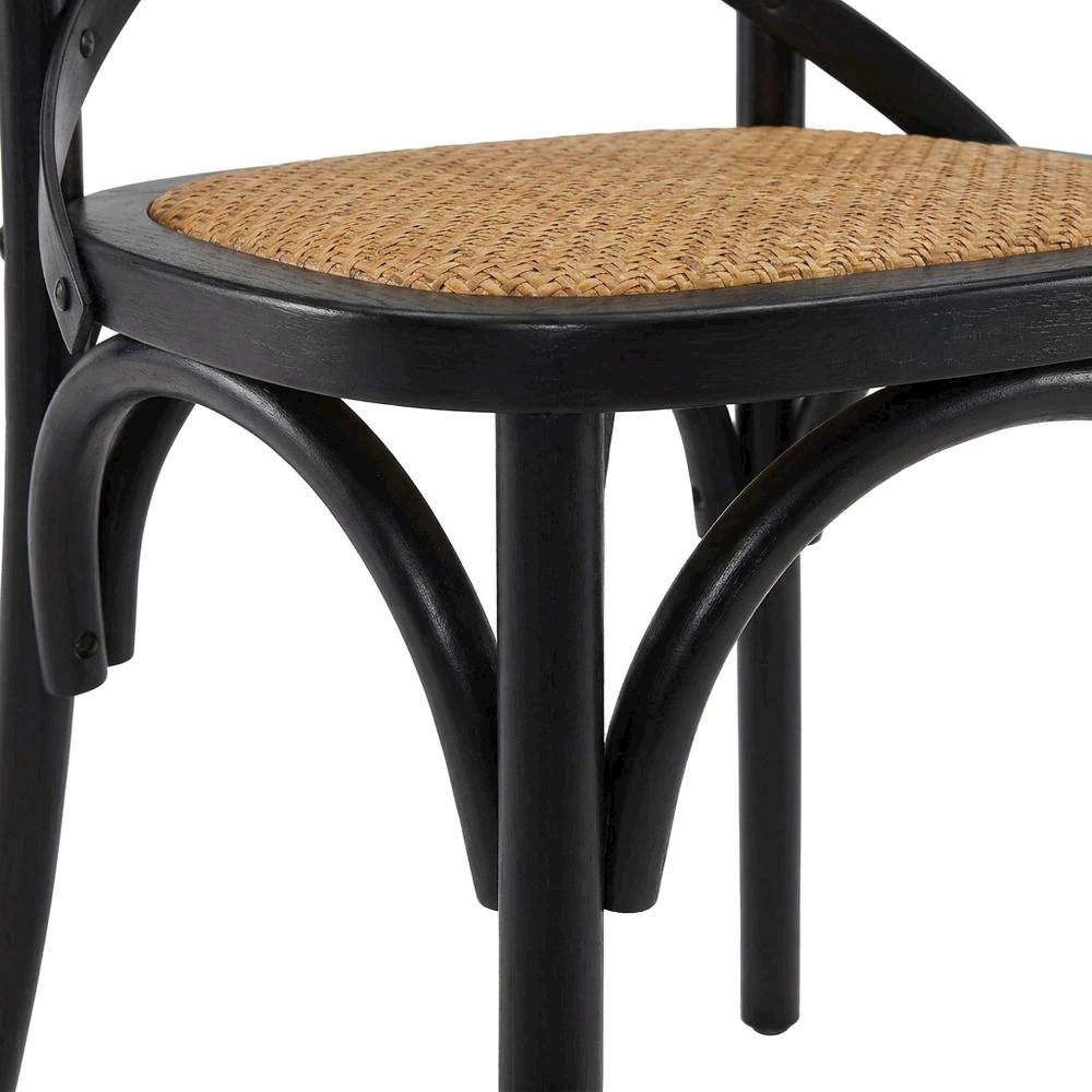 Wooden Dining Side Chairs for Dining Room, Black, Set of 4