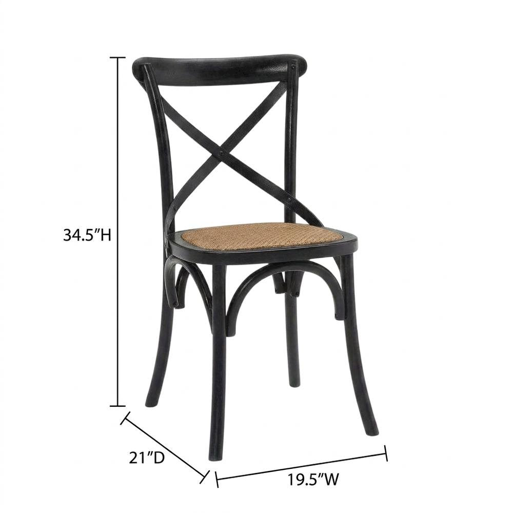 Wooden Dining Side Chairs for Dining Room, Black, Set of 4