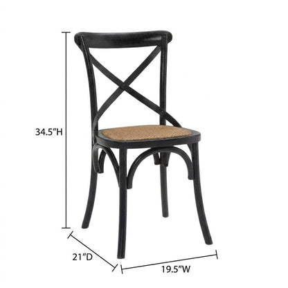 Wooden Dining Side Chairs for Dining Room, Black, Set of 4