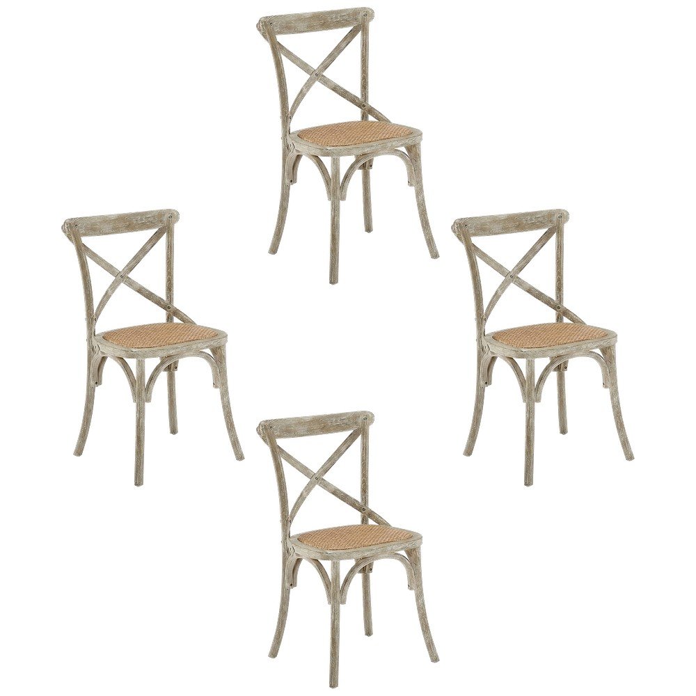 Wooden Dining Side Chairs for Dining Room, Gray, Set of 4