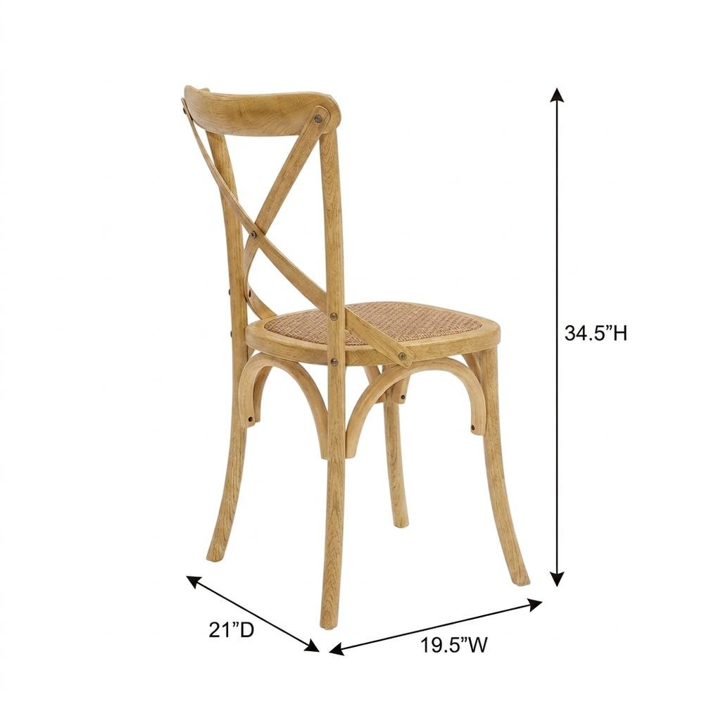 Wooden Dining Side Chairs for Dining Room, Natural, Set of 4