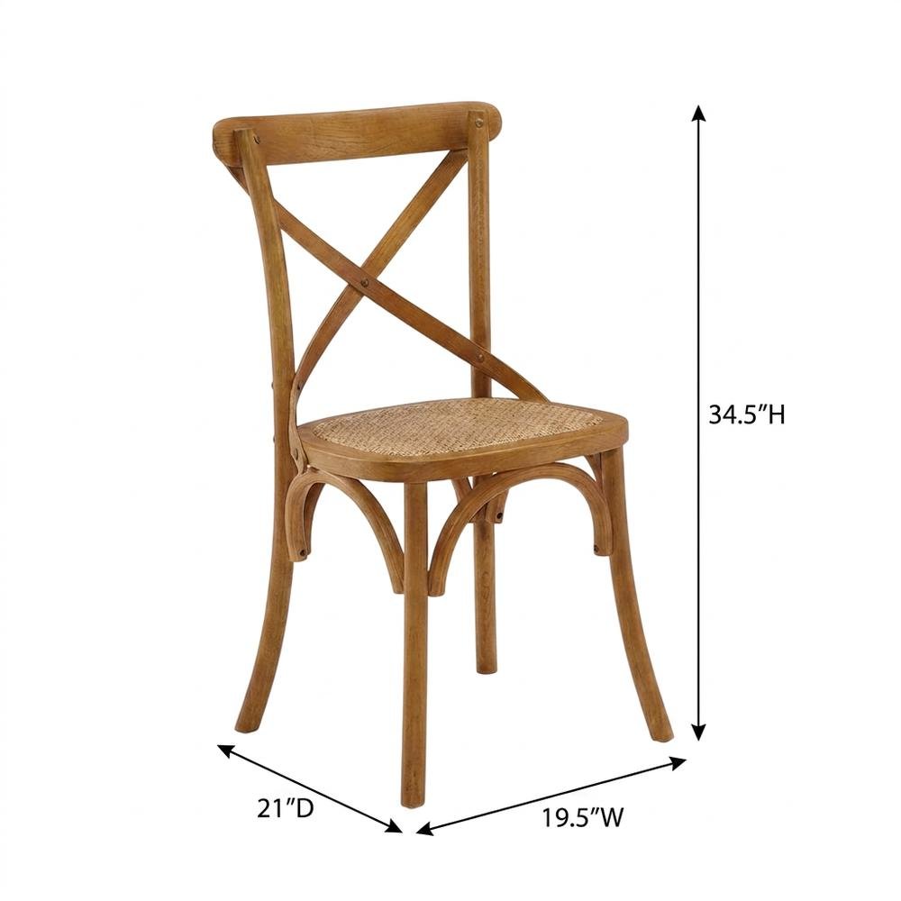 Wooden Dining Side Chairs for Dining Room, Walnut, Set of 4