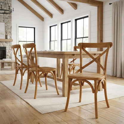 Wooden Dining Side Chairs for Dining Room, Walnut, Set of 4
