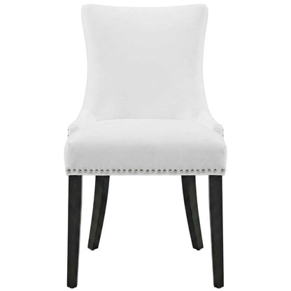 Faux Leather Upholstered Dining Chairs, White, Set of 4