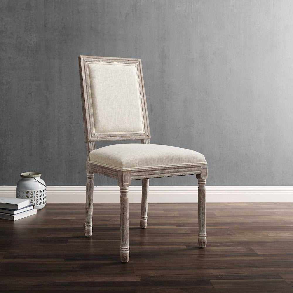 Court Upholstered Fabric Dining Side Chair Set of 2