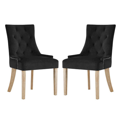 Pose Performance Velvet Dining Chair Set of 2