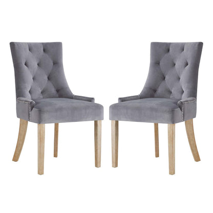 Pose Performance Velvet Dining Chair Set of 2