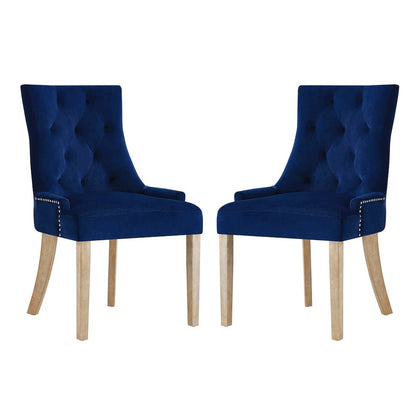 Pose Performance Velvet Dining Chair Set of 2