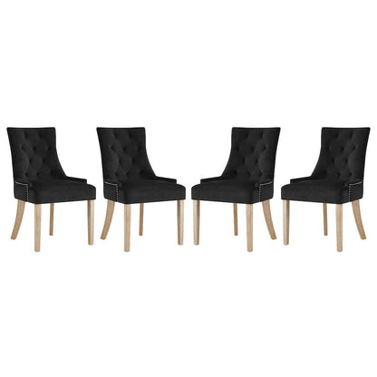 Pose Performance Velvet Dining Chair Set of 4