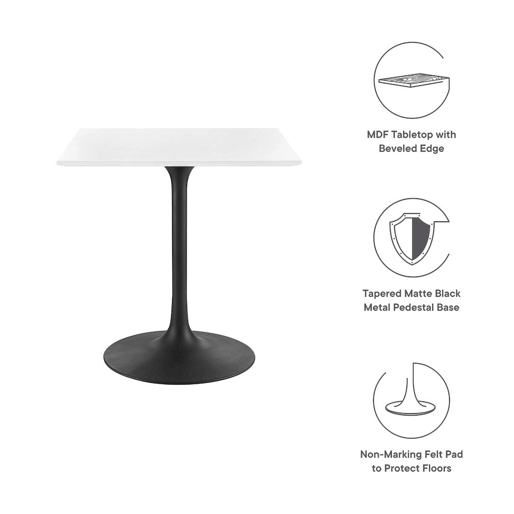 Lippa 28" Square Wood Dining Table