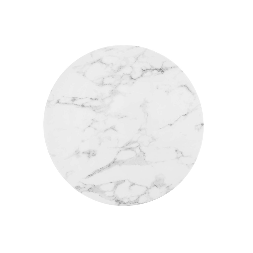 Lippa 28" Round Faux Marble Dining Table
