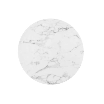 Lippa 28" Round Faux Marble Dining Table