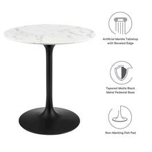 Lippa 28" Round Faux Marble Dining Table